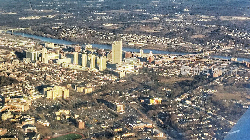 Aerial View, Little Rock Arkansas Capital City, Arkansas River